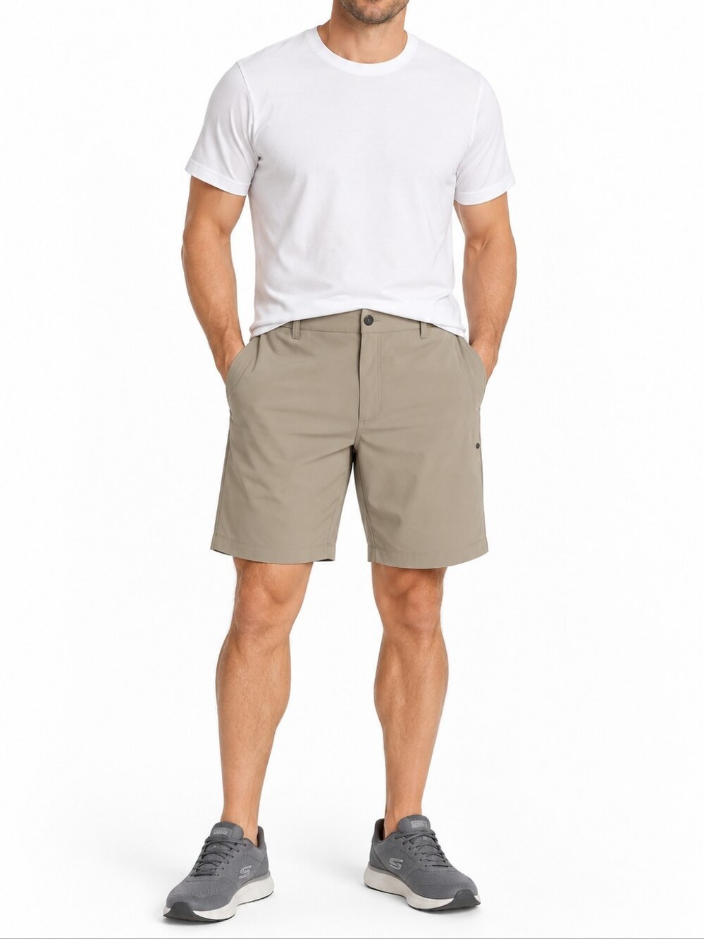 Skechers Men "Go Walk"  Shorts in Khaki Waist 40